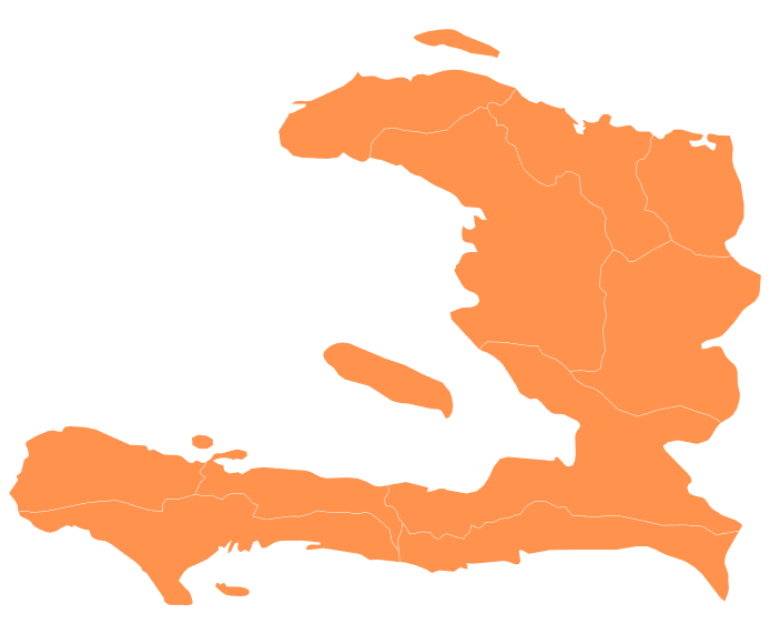 Map of Haiti operational centers